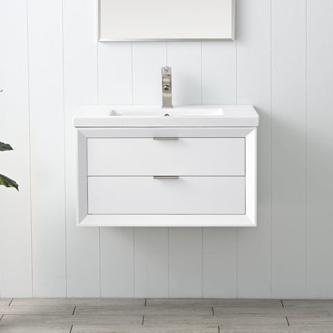 Danbury 30" Single Bathroom Vanity Set - White