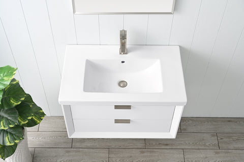 Danbury 30" Single Bathroom Vanity Set - White