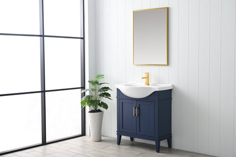 Ivy 30" Single Bathroom Vanity Set - Navy Blue
