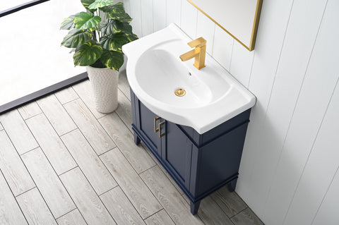 Ivy 30" Single Bathroom Vanity Set - Navy Blue