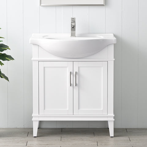 Ivy 30" Single Bathroom Vanity Set - White