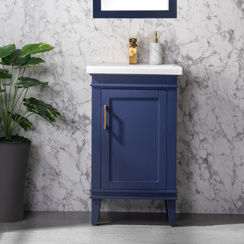 Avery 20" Single Bathroom Vanity Set - Navy Blue