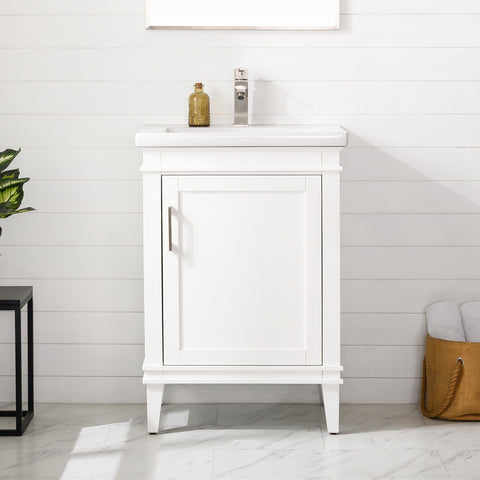 Avery 24" Single Bathroom Vanity Set - White