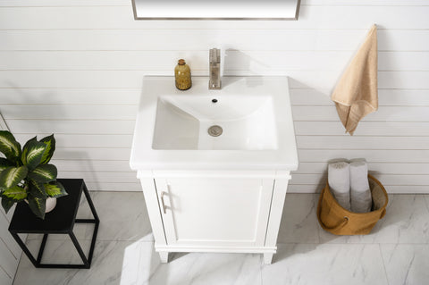 Avery 24" Single Bathroom Vanity Set - White