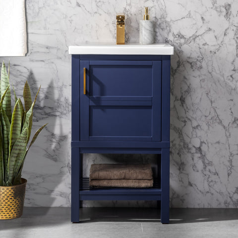 Bailey 20" Single Bathroom Vanity Set - Navy Blue