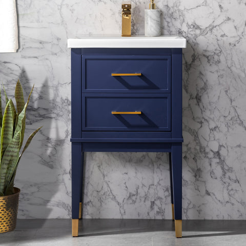 Clara 20" Single Bathroom Vanity Set - Navy Blue