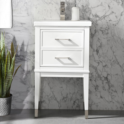 Clara 20" Single Bathroom Vanity Set - White