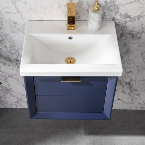 Danbury 20" Single Bathroom Vanity Set - Navy Blue
