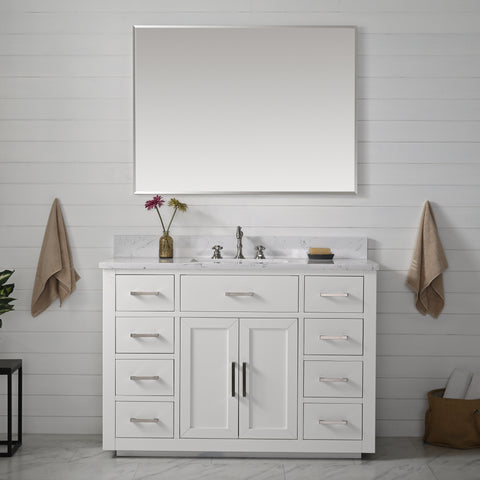 Grace 48" Vanity Set with Carrara White Top - White