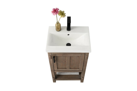 Avery 20" Single Bathroom Vanity Set - Brown Spruce (SOLD OUT)