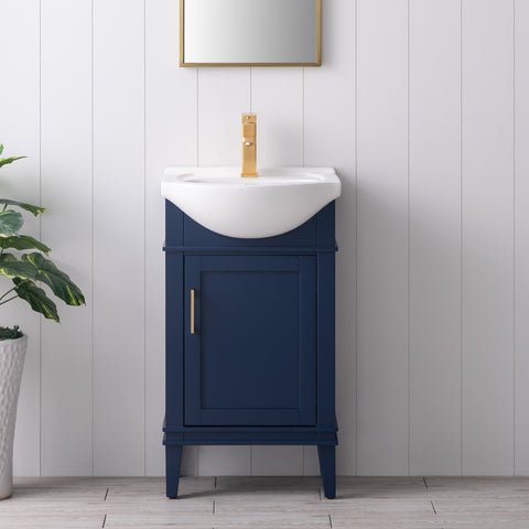 Ivy 20" Single Bathroom Vanity Set - Navy Blue (SOLD OUT)