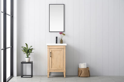 Avery 20" Single Bathroom Vanity Set - Teak White