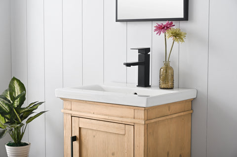 Avery 20" Single Bathroom Vanity Set - Teak White