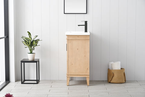 Avery 20" Single Bathroom Vanity Set - Teak White