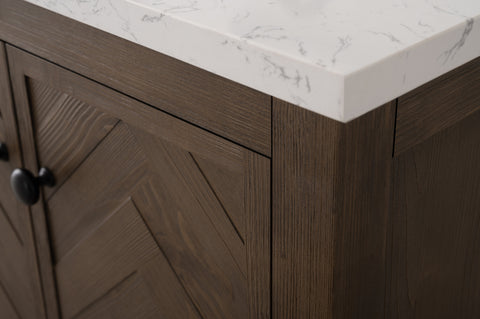 Landon 48" Modern Herringbone Pattern Bathroom Vanity