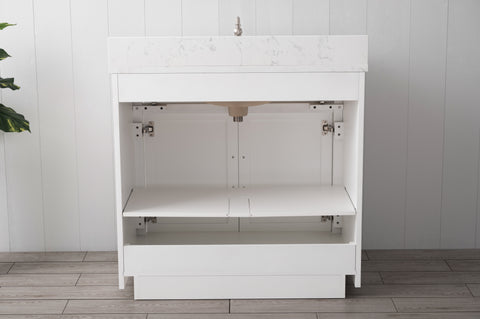 Grace 36" Vanity Set with Carrara White Top - White