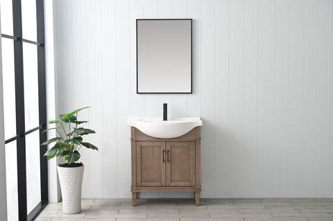 Ivy 30" Single Bathroom Vanity Set - Brown Spruce