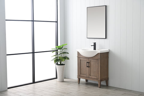 Ivy 30" Single Bathroom Vanity Set - Brown Spruce