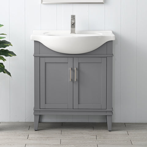 Ivy 30" Single Bathroom Vanity Set - Gray