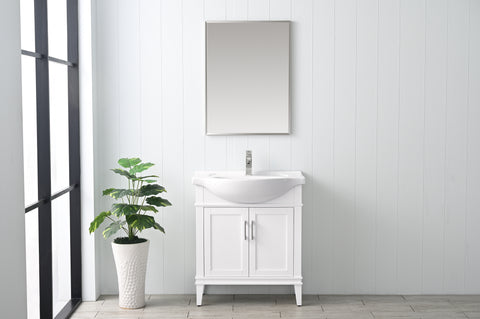 Ivy 30" Single Bathroom Vanity Set - White