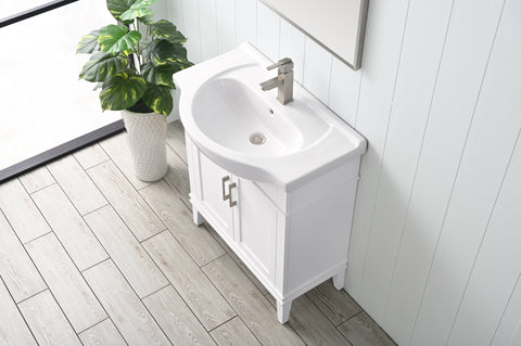 Ivy 30" Single Bathroom Vanity Set - White