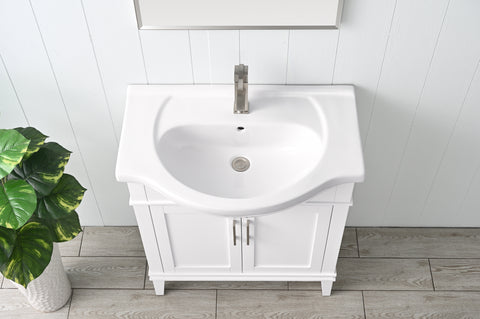 Ivy 30" Single Bathroom Vanity Set - White