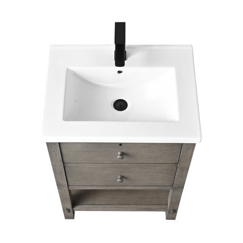 Katie 24" Rustic Modern Farmhouse Vanity - Driftwood Gray