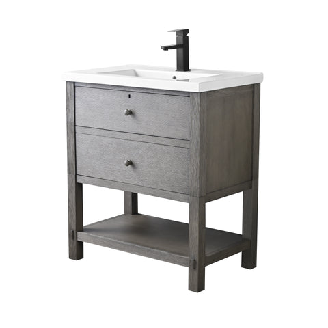 Katie 30" Rustic Modern Farmhouse Vanity - Driftwood Gray