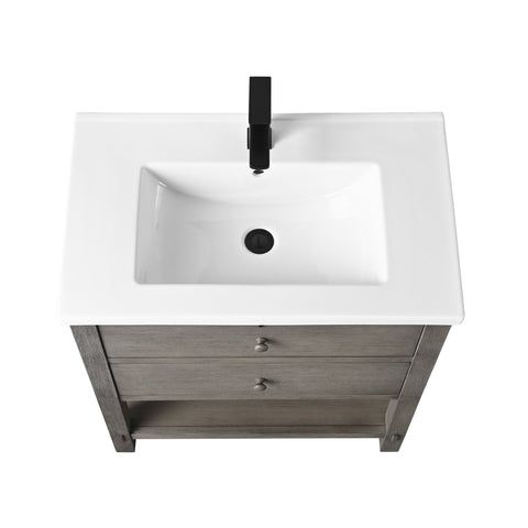 Katie 30" Rustic Modern Farmhouse Vanity - Driftwood Gray