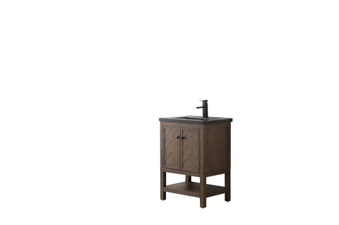 Landon 24" Single Bathroom Vanity Set - Black Top