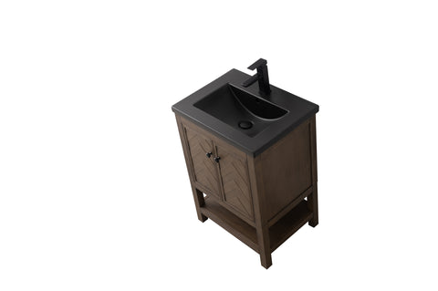 Landon 24" Single Bathroom Vanity Set - Black Top