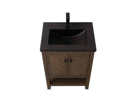 Landon 24" Single Bathroom Vanity Set - Black Top