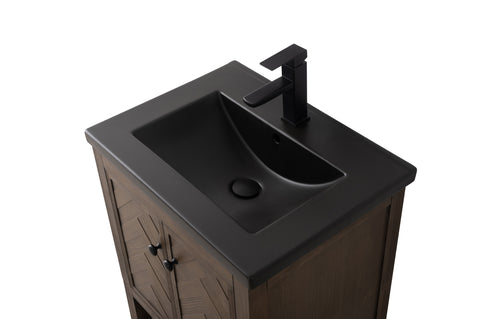 Landon 24" Single Bathroom Vanity Set - Black Top