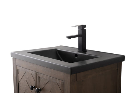 Landon 24" Single Bathroom Vanity Set - Black Top