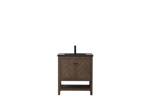 Landon 30" Single Bathroom Vanity Set - Black Top