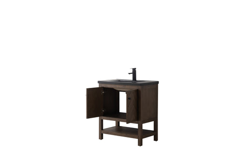 Landon 30" Single Bathroom Vanity Set - Black Top