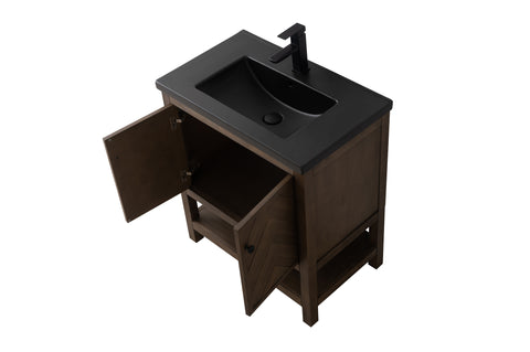 Landon 30" Single Bathroom Vanity Set - Black Top