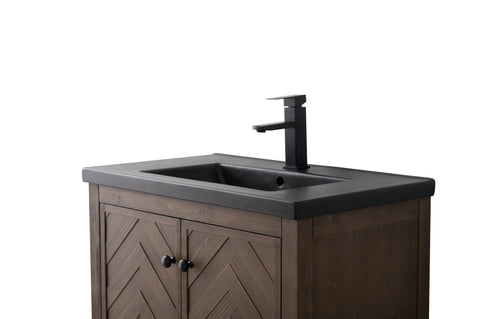 Landon 30" Single Bathroom Vanity Set - Black Top