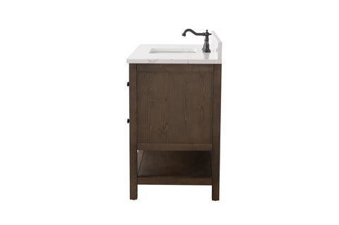 Landon 48" Modern Herringbone Pattern Bathroom Vanity