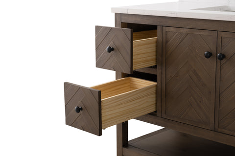 Landon 48" Modern Herringbone Pattern Bathroom Vanity