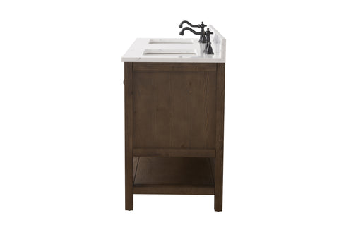 Landon 60" Modern Herringbone Pattern Bathroom Vanity