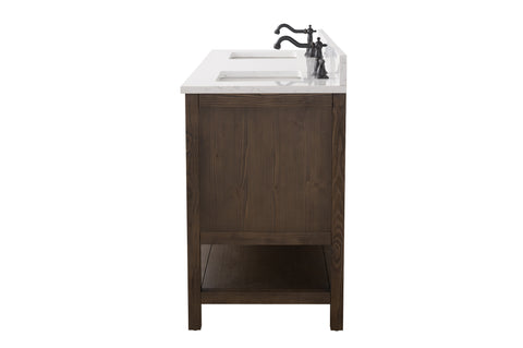 Landon 72" Modern Herringbone Pattern Bathroom Vanity