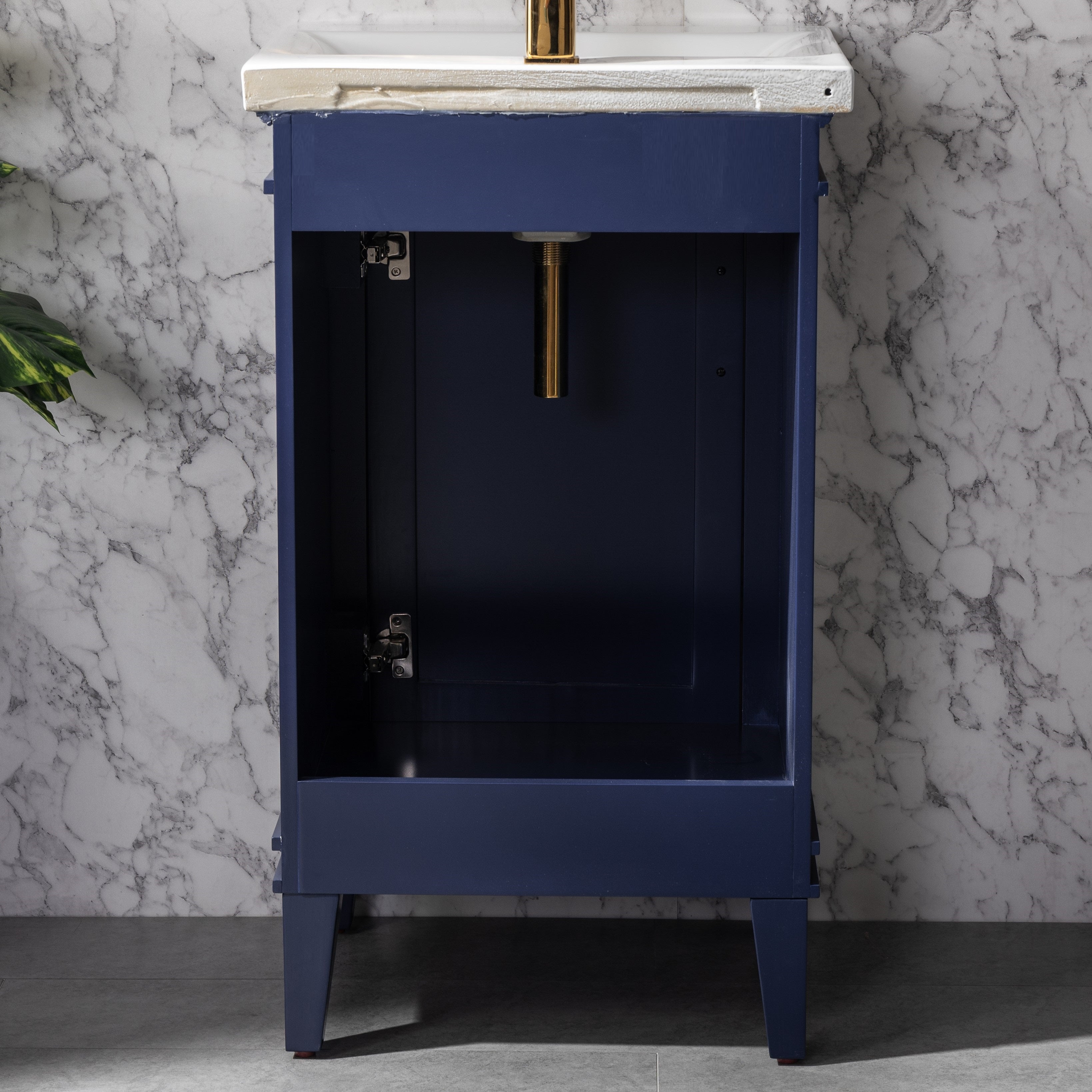 Ivy 20 Single Bathroom Vanity Set - Navy Blue