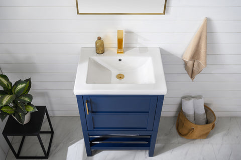 Bailey 24" Single Bathroom Vanity Set - Navy Blue