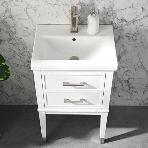 Clara 20" Single Bathroom Vanity Set - White