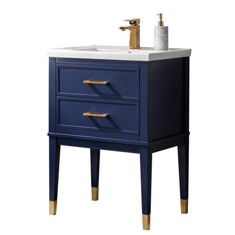 Clara 24" Single Bathroom Vanity Set - Navy Blue