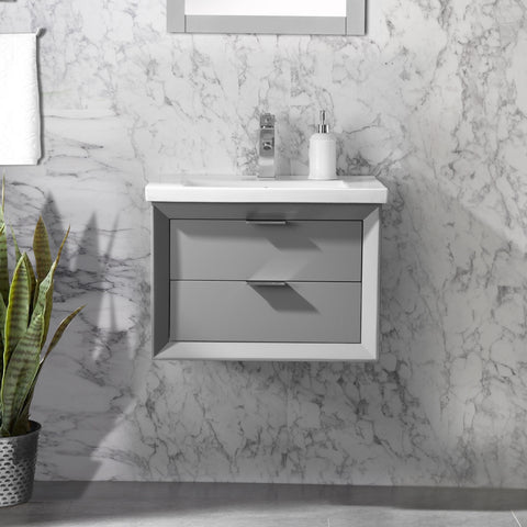 Danbury 24" Single Bathroom Vanity Set - Gray