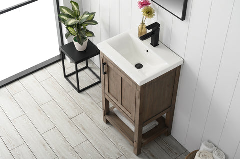 Avery 20" Single Bathroom Vanity Set - Brown Spruce