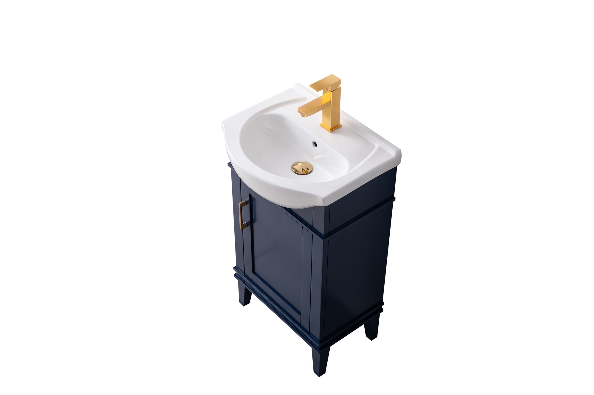 Easyfashion Modern Over-the-Toilet Storage Cabinet for Bathroom, Navy Blue