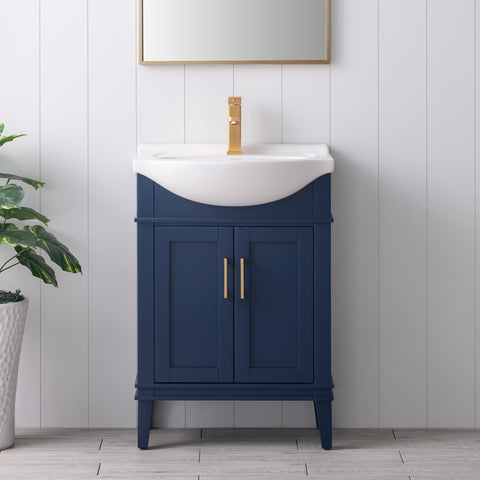 Ivy 24" Single Bathroom Vanity Set - Navy Blue (SOLD OUT)